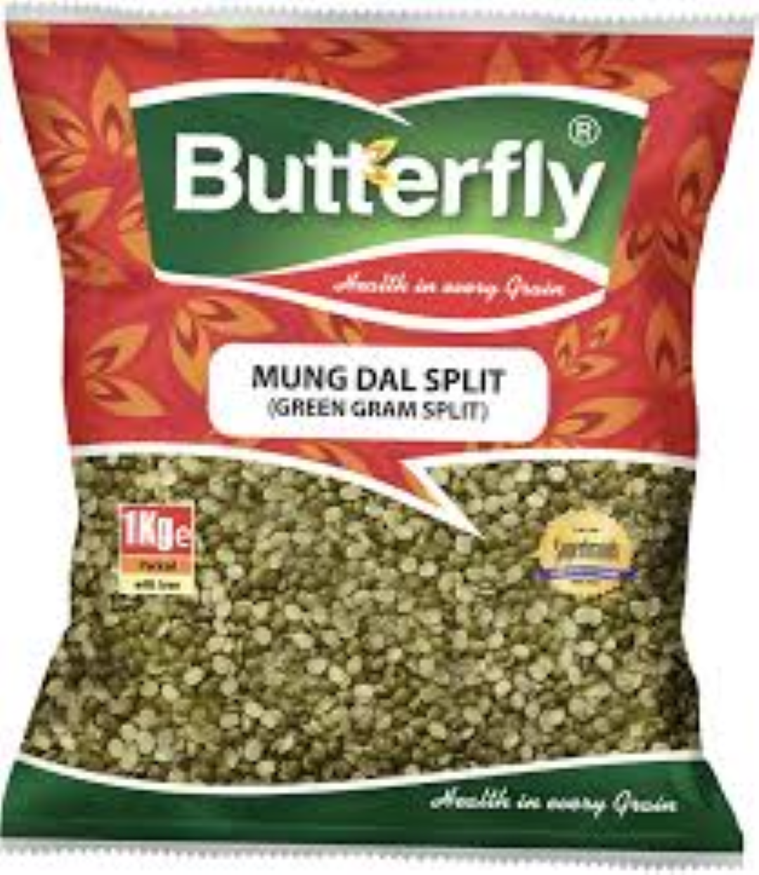 BUTTERFLY MUNG DAL SPLIT (GREEN GRAM SPLIT) 1KG